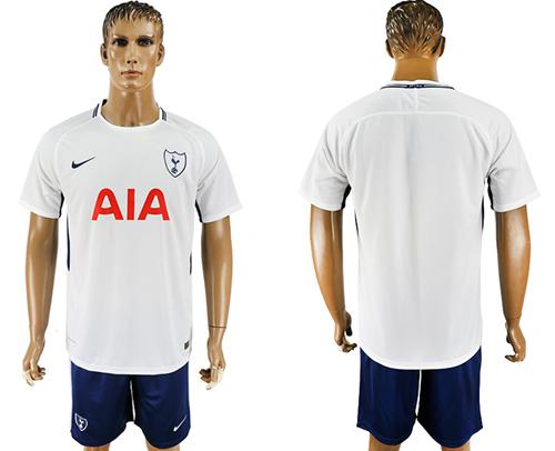 Tottenham Hotspur Blank White/Blue Soccer Club Jersey - Click Image to Close